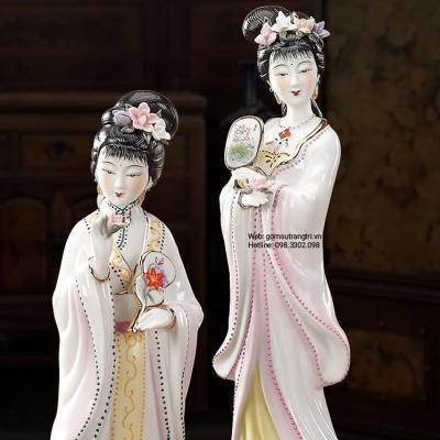 TƯỢNG SỨ TRANG TRÍ – 2 CÔ GÁI